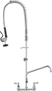 Bateria zlewozmywakowa z wyciąganą wylewką - wysokość 111 cm - środek 203 mm - obrotowa wylewka 305 mm - naścienna bateria kuchenna - mosiężna konstrukcja z wyciąganą wylewką - do zlewozmywaków 1/2/3 komorowych