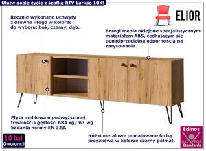 Szafka RTV w stylu loft dąb craft - Larkso 10X