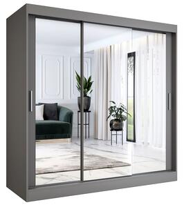 Szafa przesuwna z lustrem antracyt 200 cm N2-F21