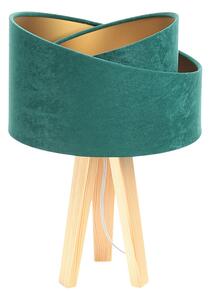Zielona asymetryczna lampka stołowa trójnóg - A354-Emia