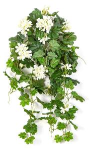 Sztuczna Pelargonia Wisząca 72 cm - biała