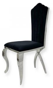 Krzesło glamour Lorenzo Black - nowoczesne krzesło tapicerowane
