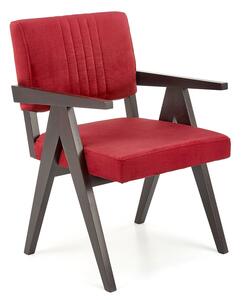 Czerwone drewniane krzesło vintage - Noko