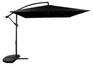 Aga Parasol ogrodowy skadany na wysigniku 250 cm 2,5 m czarny MR2048