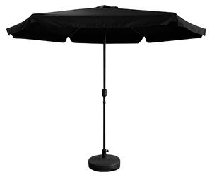 Aga PARASOL OGRODOWY 3m 300cm OTWIERANY NA KORBK Czarny