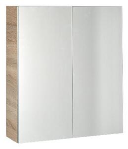 Aqualine Vega - Szafka lustrzana 600x700x180 mm, db platynowy VG860