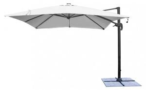 Parasol ogrodowy 3x4 m z aluminiow konstrukcj i panelem sonecznym z owietleniem LED Lumus – biay