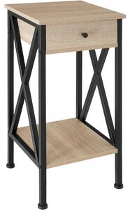 Tectake 404452 regał dayton 35x35x70,5cm - drewno industrialne jasne, dąb sonoma