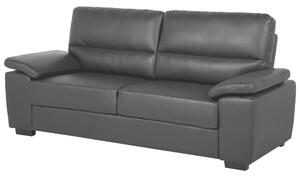 Komplet wypoczynkowy 3+2 sofa dwuosobowa trzyosobowa ekoskóra czarny Vogar Beliani