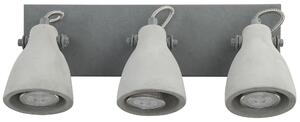 Lampa ścienna regulowana 3-punktowa styl industrialny betonowa szara Mistago Beliani