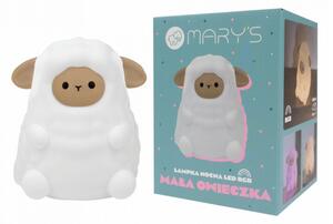 Lampka nocna dla dzieci bezprzewodowa RGBW biała mała owieczka LED 1W Mary's