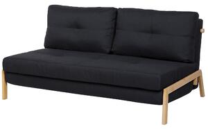 Sofa rozkładana kanapa z funkcja spania 2-osobowa czarna Edland Beliani