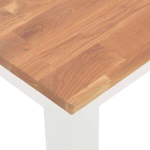 Stół z drewna dębowego Erin – biały