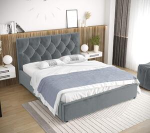 Łóżko 200x200 Tapicerowane Carrara + Pojemnik | Tkaniny I Kolory Do Wyboru