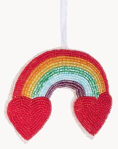 Komplet ozdób choinkowych z bawełny Rainbow, 6 elem