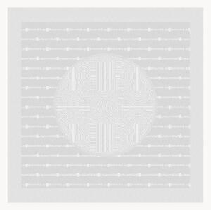 Komplet serwet z tkaniny żakardowej Le Cercle Blanc, 4 elem