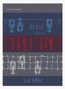 Komplet ręczników kuchennych z tkaniny żakardowej Bleu Comme La Mer Tricolore, 4 elem