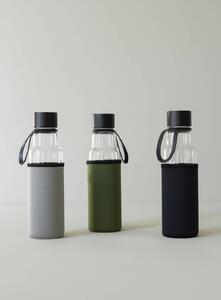 Butelka na wodę zielony pokrowiec 0,6 l śred. 7 x 26 cm szkło borokrzemowe/neopren