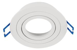 Okrągłe oczko wpustowe Luba 04041 minimalistyczne białe do kuchni