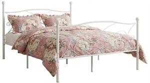 Białe metalowe łóżko w stylu retro 200x200 cm S1-W76