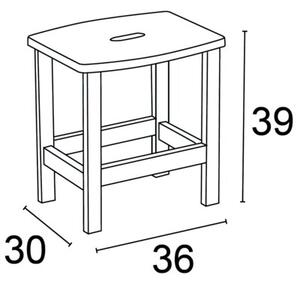 Taboret ARREDAMENTI Nello Brązowy
