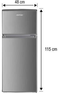 Lodówka MPM-125-CZ-11 E 115cm Ciemny inox