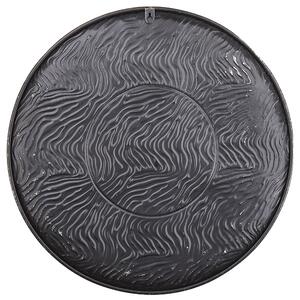 Dekoracyjna taca srebrna postarzana metalowa styl retro talerz Kitnos Beliani