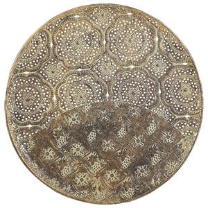 Dekoracyjna taca złota ażurowa metalowa styl retro glam talerz Kitnos Beliani