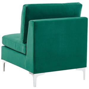 Moduł sofy 1-osobowy tapicerowane siedzenie zielony Evja Beliani