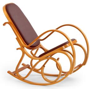 Drewniany fotel bujany w kolorze Olcha - Dixel