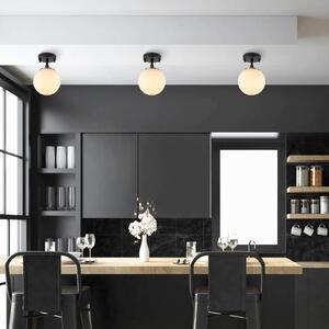 Lampa sufitowa Atmaca Opviq, możliwość ściemniania, czarny, salon / jadalnia, szkło