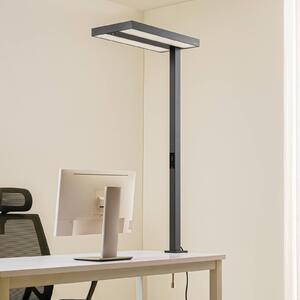 Lampka z klipsem Logan Arcchio, możliwość ściemniania, czarny, biuro, aluminium, nowoczesny