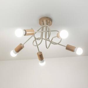 Lampa sufitowa Oxford HELAM, możliwość ściemniania, kremowy / amber, salon / jadalnia, metal, nowoczesny