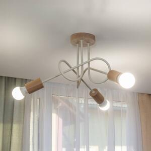 Lampa sufitowa Oxford HELAM, możliwość ściemniania, kremowy / amber, salon / jadalnia, metal, nowoczesny