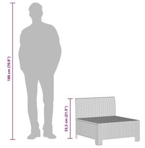 Zestaw Mebli Ogrodowych Komplet Wypoczynkowy Z Poduszkami 4-Częściowy Szary Rattan Na Taras Balkon Ogród