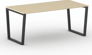 Biurko PRIMO IMPRESS, 180x90 cm, czarna podstawa, brzoza