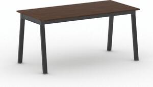 Stół PRIMO BASIC z czarnym stelażem, 1600 x 800 x 750 mm, orzech