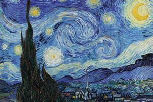 Plakat, Obraz Vincent van Gogh - Starry Night