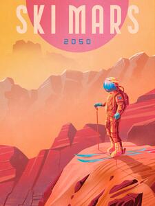 Ilustracja Ski Mars, Mark Harrison