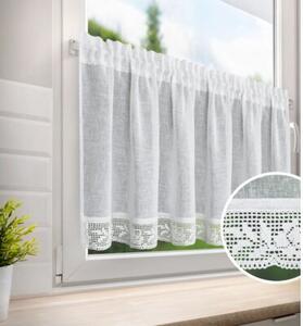 Firana gotowa EUROFIRANY Lari 150 x 60 cm BiaÅy