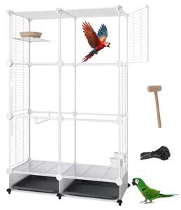 Klatka Dla Ptaków Nuxie PX1 Z Tackami 125X74X37CM Woliera Kojec Na Ptaki