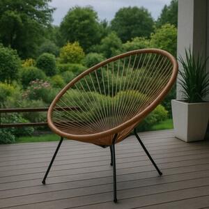Fotel ogrodowy na balkon taras krzesło ogrodowe rattan acapulco nowoczesne