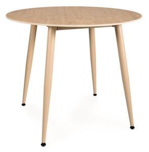 Okrągły stół jadalniany NELVO 90 cm, trawertyn/kaszmir