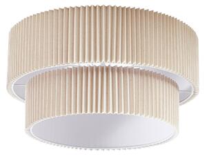 Lampa Sufitowa Lindby, Tazia, ściemnialny, beżowy, salon, tkanina | tekstylia