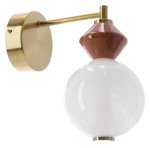 Ceramiczny kinkiet z okrągłym kloszem D9-G22