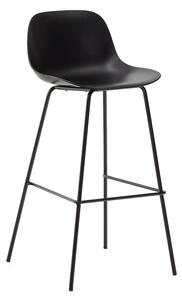 Czarny hoker (wysokość siedziska 74 cm) Altea – Kave Home