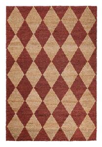 Dywan z mieszanki juty tkany ręcznie w kolorze terakoty 120x170 cm Effie Diamond – Flair Rugs