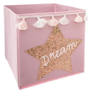 Pudełko składane z frędzlami DREAM różowe