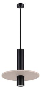 Beżowa nowoczesna lampa z nietypowym kloszem N0-G35