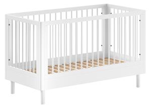Białe łóżeczko z litego drewna bukowego 70x140 cm Forrest – Vipack